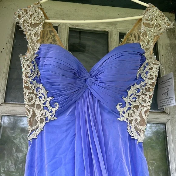 NWT LaFemme Gown Rhinestone Prom Bridesmaid Pageant Maxi Formal New Years Party - Picture 10 of 11